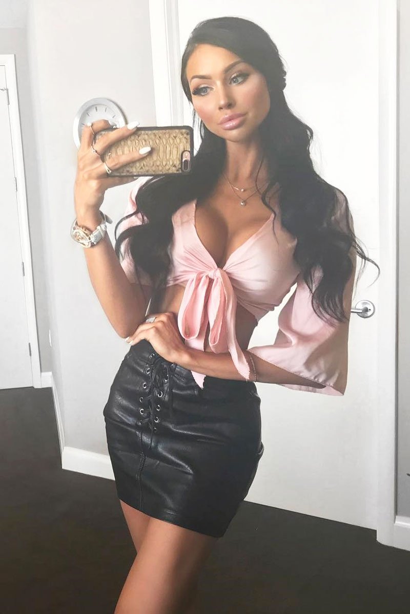 Nude Satin Tie Crop Top - Alara-Crop Tops