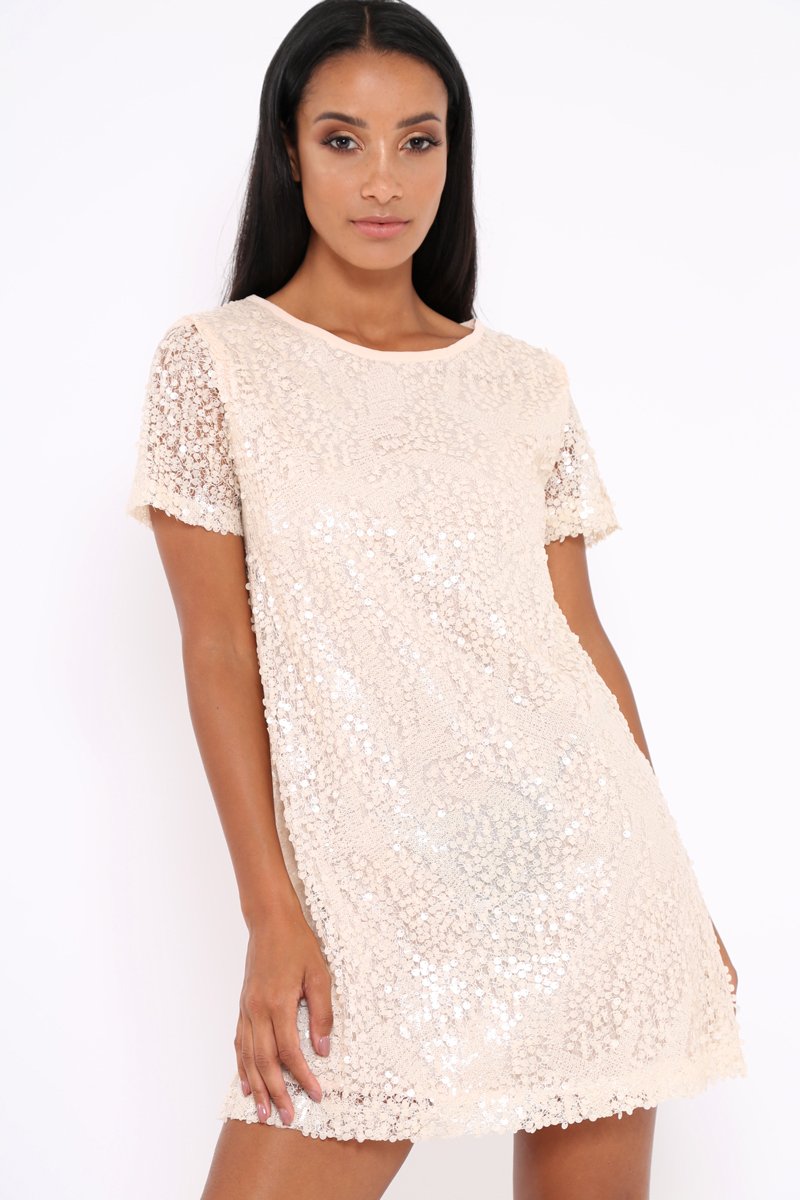 oversized sequin shift dress Black Sequin Plunge Oversized Shift Party Dress