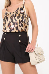 Nude Studded Cross Body Bag - Cherry-Bags