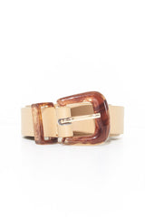 Nude Tortoise Shell Detail Belt - Arabell-Belts