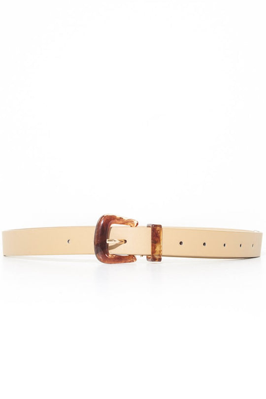 Nude Tortoise Shell Detail Belt - Arabell