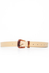 Nude Tortoise Shell Detail Belt - Arabell-Belts