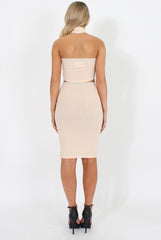 Nude Two Piece with Choker - Hope-Co-ords