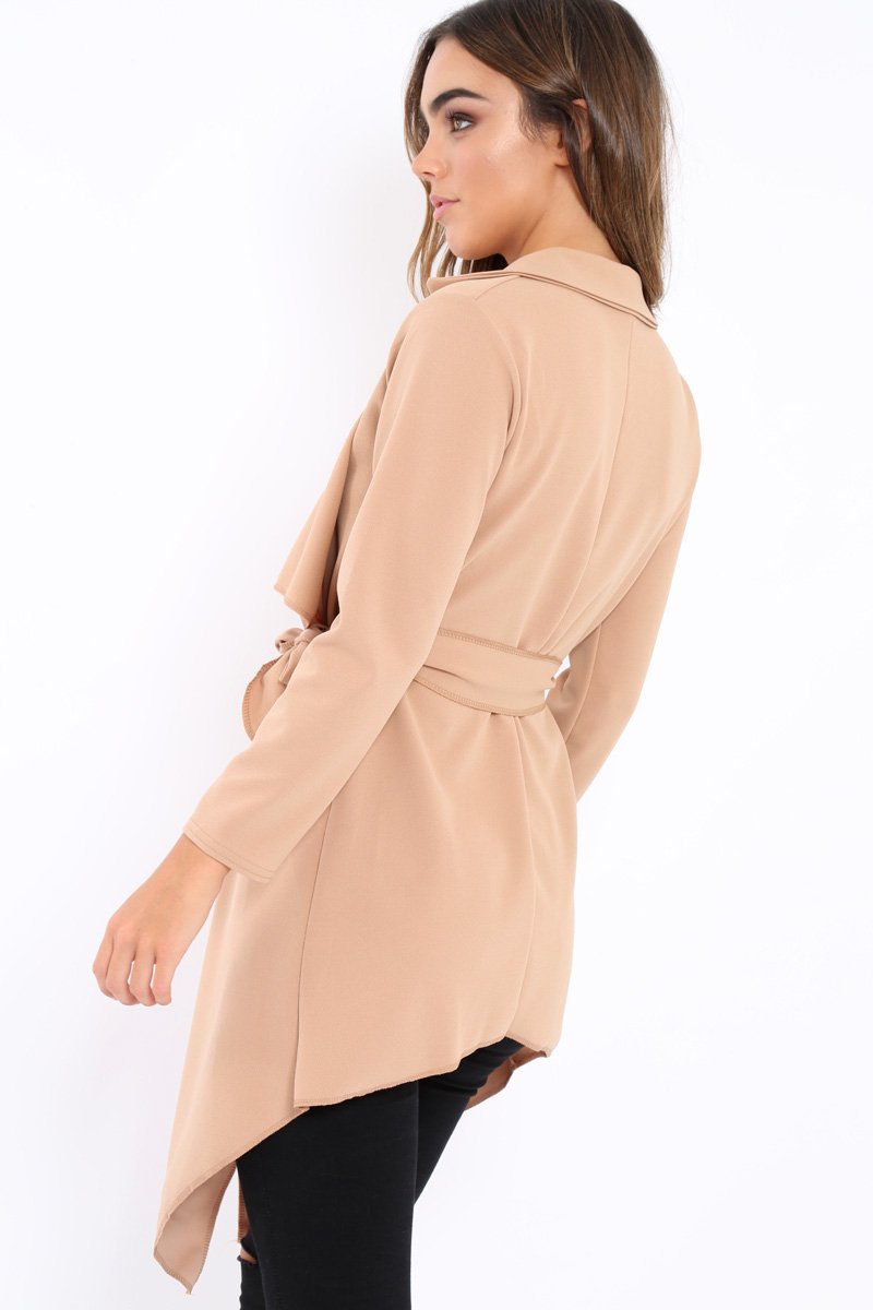 Nude Waterfall Frill Jacket - Bexley-Jackets