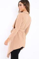 Nude Waterfall Frill Jacket - Bexley-Jackets