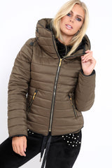 Olive Padded Coat - Zara-Coats
