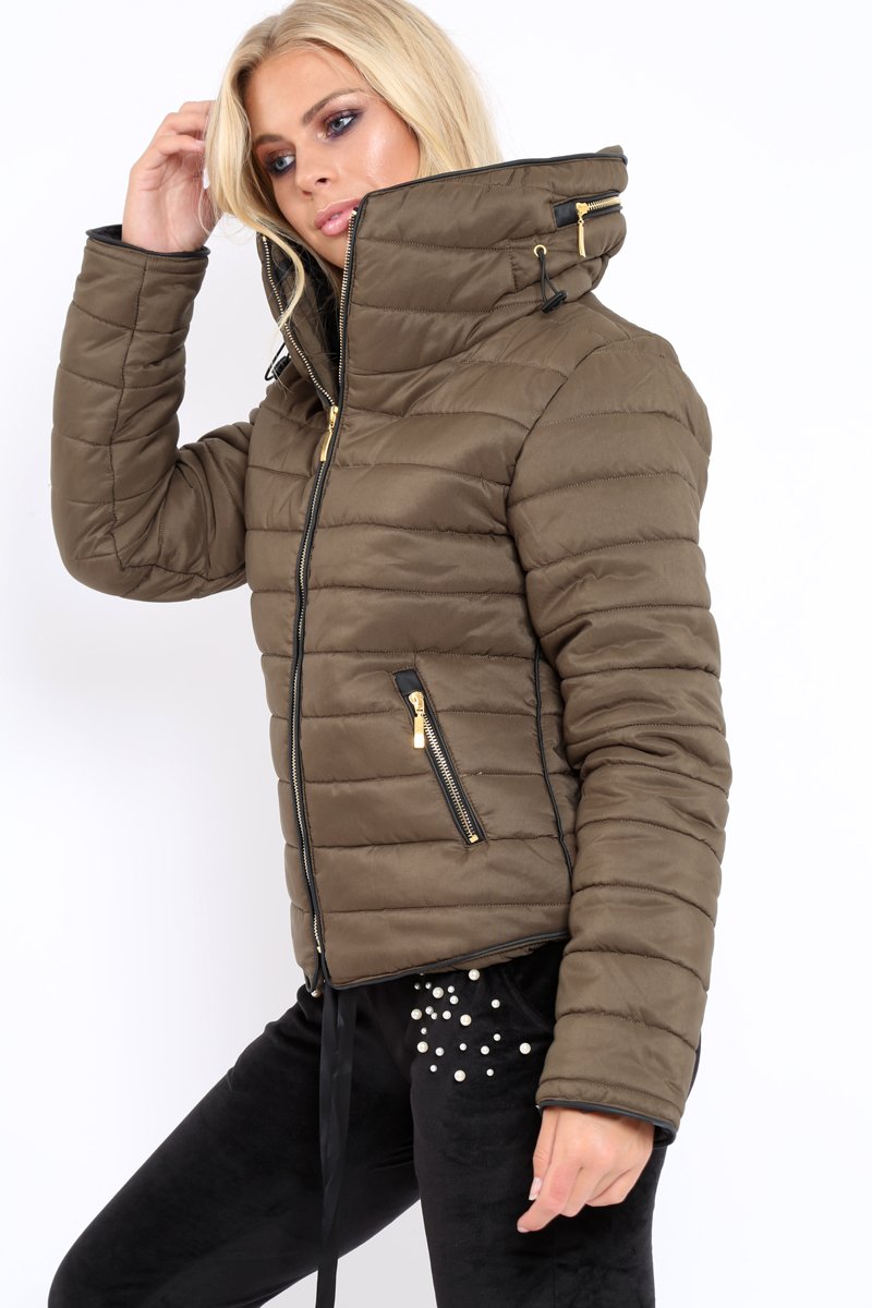 Olive Padded Coat - Zara-Coats