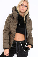 Olive Padded Coat - Zara-Coats
