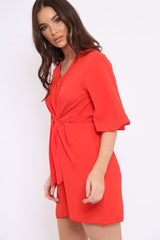 Orange Bow Tie Dress - Teagan-Dresses