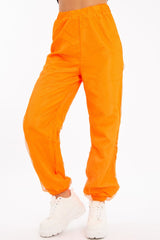 Orange Fishnet Cuffed Joggers - Ryia-Joggers
