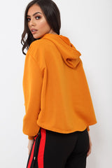 Orange Girl Boss Cropped Hoodie - Kelsy-Hoodies