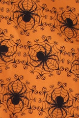 Orange Halloween Spider Swing Dress - Charlotte-Dresses
