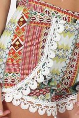 Orange Patterned Low Tie Back Co-ord- Meg-Co-ords