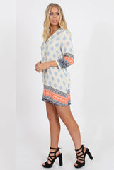 Orange Print Shirt - Tegan-Shirts