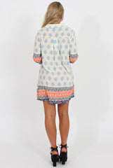 Orange Print Shirt - Tegan-Shirts