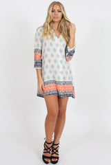 Orange Print Shirt - Tegan-Shirts