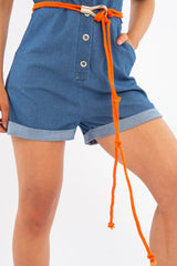 Orange Rope Gold Detail Belt - Tory-Belts