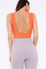 Orange Side Boob Bodysuit - Adrionna-Bodysuits