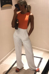 Orange Side Boob Bodysuit - Adrionna-Bodysuits