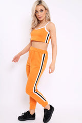 Orange Side Sportswear Stripe Loungewear Set - Tiffie-Loungewear