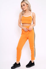 Orange Side Sportswear Stripe Loungewear Set - Tiffie-Loungewear