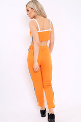 Orange Side Sportswear Stripe Loungewear Set - Tiffie-Loungewear