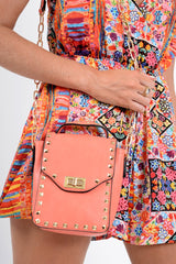 Orange Studded Cross Body Bag - Aamina-Bags
