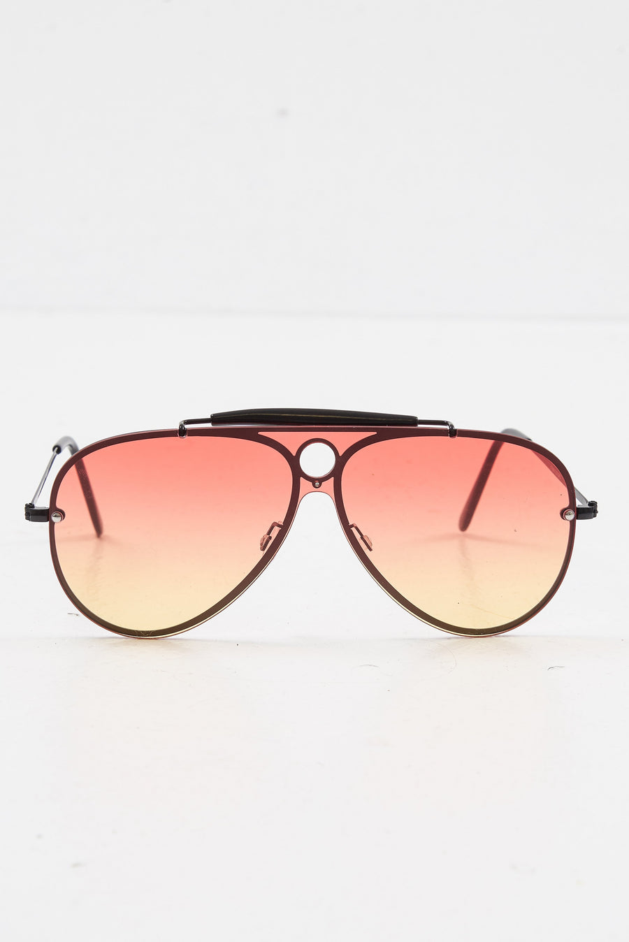 Orange Tinted Bar Aviator Sunglasses - Attie-Sunglasses