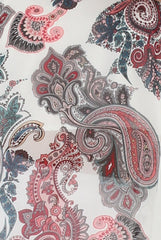 Paisley Print Long Side Slit Top - Sydney-Tops