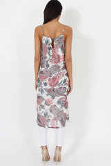 Paisley Print Long Side Slit Top - Sydney-Tops