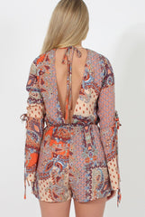 Paisley Print Playsuit - Amari-Playsuits