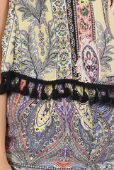Paisley Print Tassel Layered Playsuit - Charlie-Playsuits