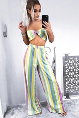 Pastel Coloured Stripe Co-Ord Set - Haddy-Co-ords