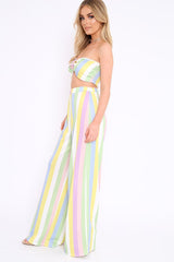 Pastel Coloured Stripe Co-Ord Set - Haddy-Co-ords