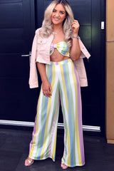 Pastel Coloured Stripe Co-Ord Set - Haddy-Co-ords