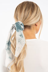 Pastel Green Tie Dye Scrunchy - River-Hair