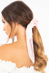 Pastel Pink Tie Dye Scrunchy - River-Hair
