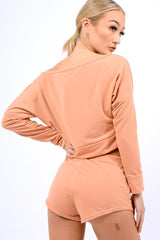 Peach Loungewear Set - Tara-Loungewear