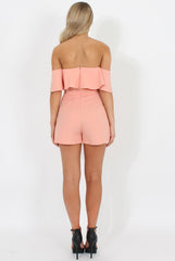 Peach Off The Should Fill Playsuit - Annalix-Playsuits