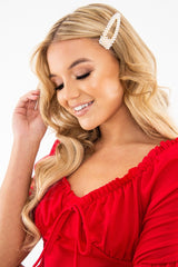 Pearl Embellished Hair Clip - Jule-Hair