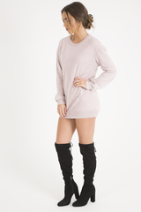 Pink Acid Wash Jumper Dress - Cheryl-Jumper