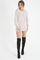 Pink Acid Wash Jumper Dress - Cheryl-Jumper