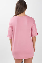 Pink Anarchy Cut Out Pin Detail T-Shirt Dress - Lollie-Dresses