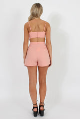 Pink Aztec Trim Two Piece Set - Alby-Co-ords