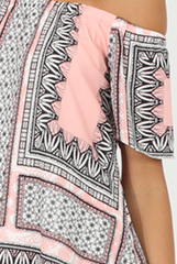 Pink & Black Print Bardot Dress - July-Dresses
