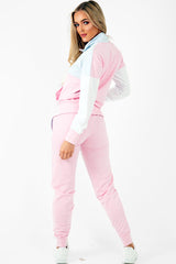 Pink Blue White Colour Block Tracksuit - Karalynn-Co-ords