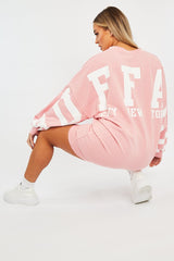 Pink Buffalo New York Slogan Sweater Dress - Nazaria-Dresses