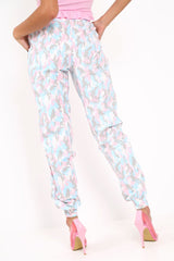 Pink Camo Ankle Cuff Cargo Pants - Jaquie-Trousers