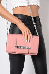 Pink Chain Front Shoulder Bag - Layal-Bags