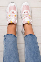 Pink Chunky Lace Up Trainers - Dita-Trainers